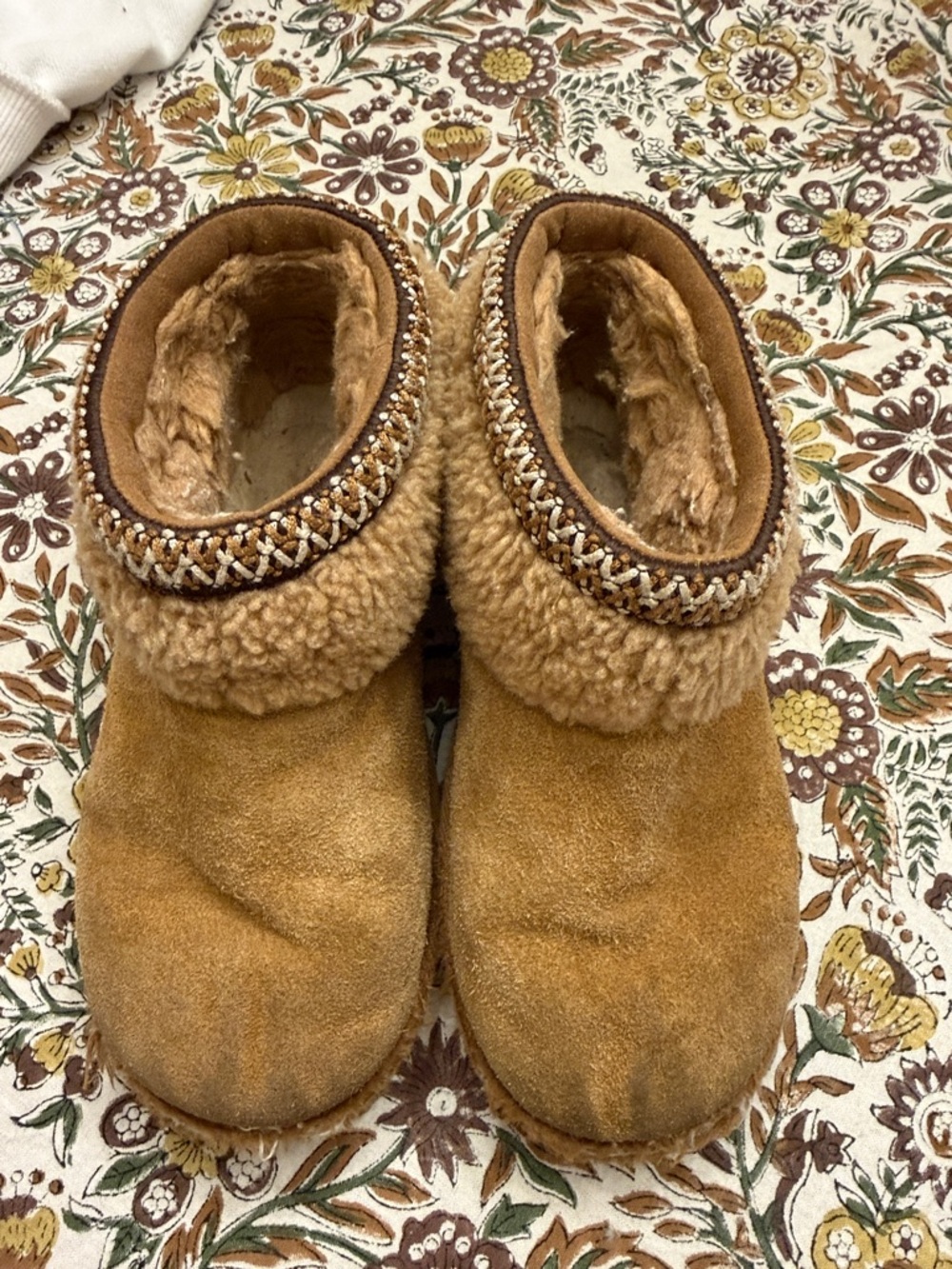 UGG Kids Chestnut Brown Shearling Booties